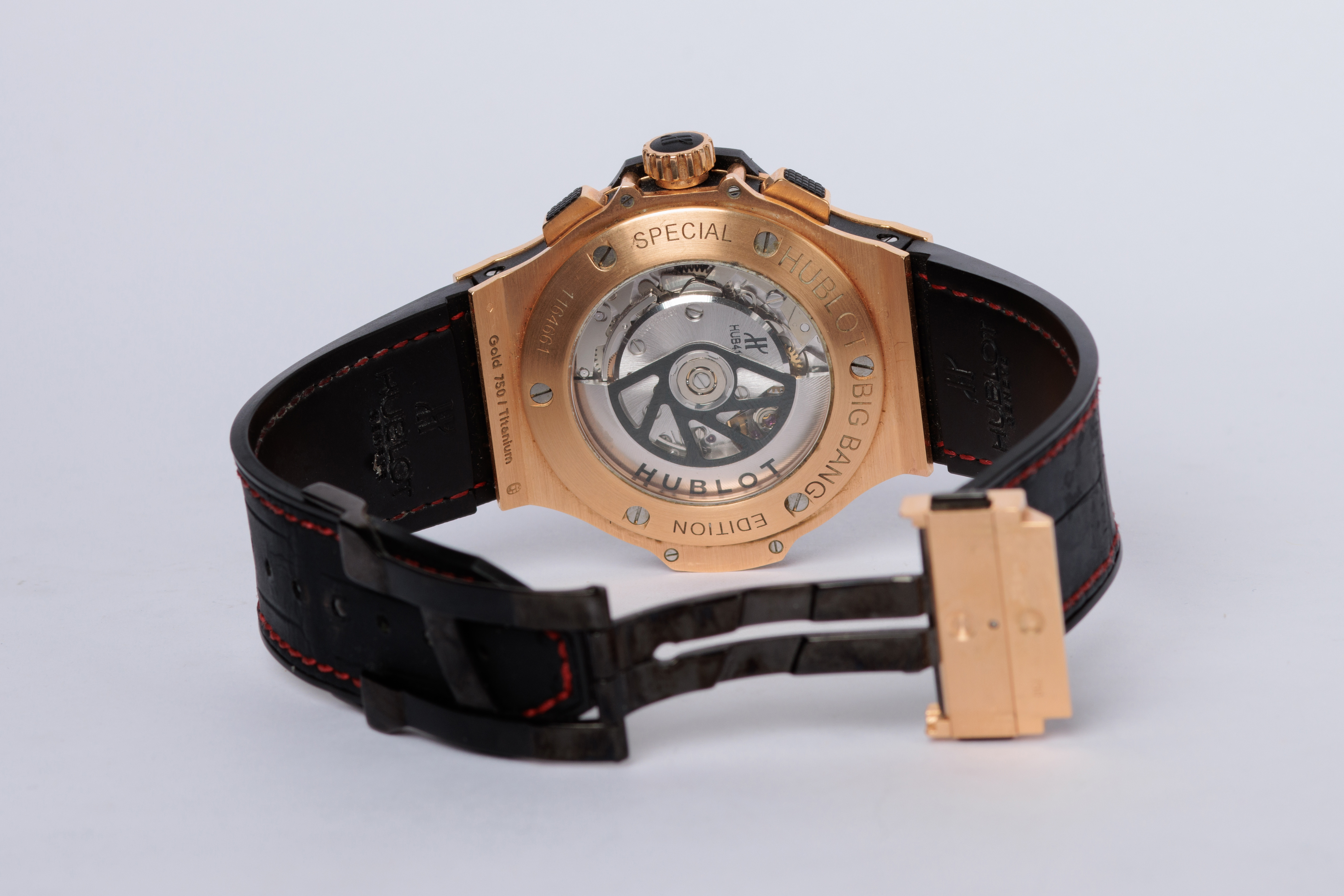 RELOJ: Marca Hublot Big Bang especial edition, automático, caja en oro rosa de 18Kt y… (lote 02), fotografía 4