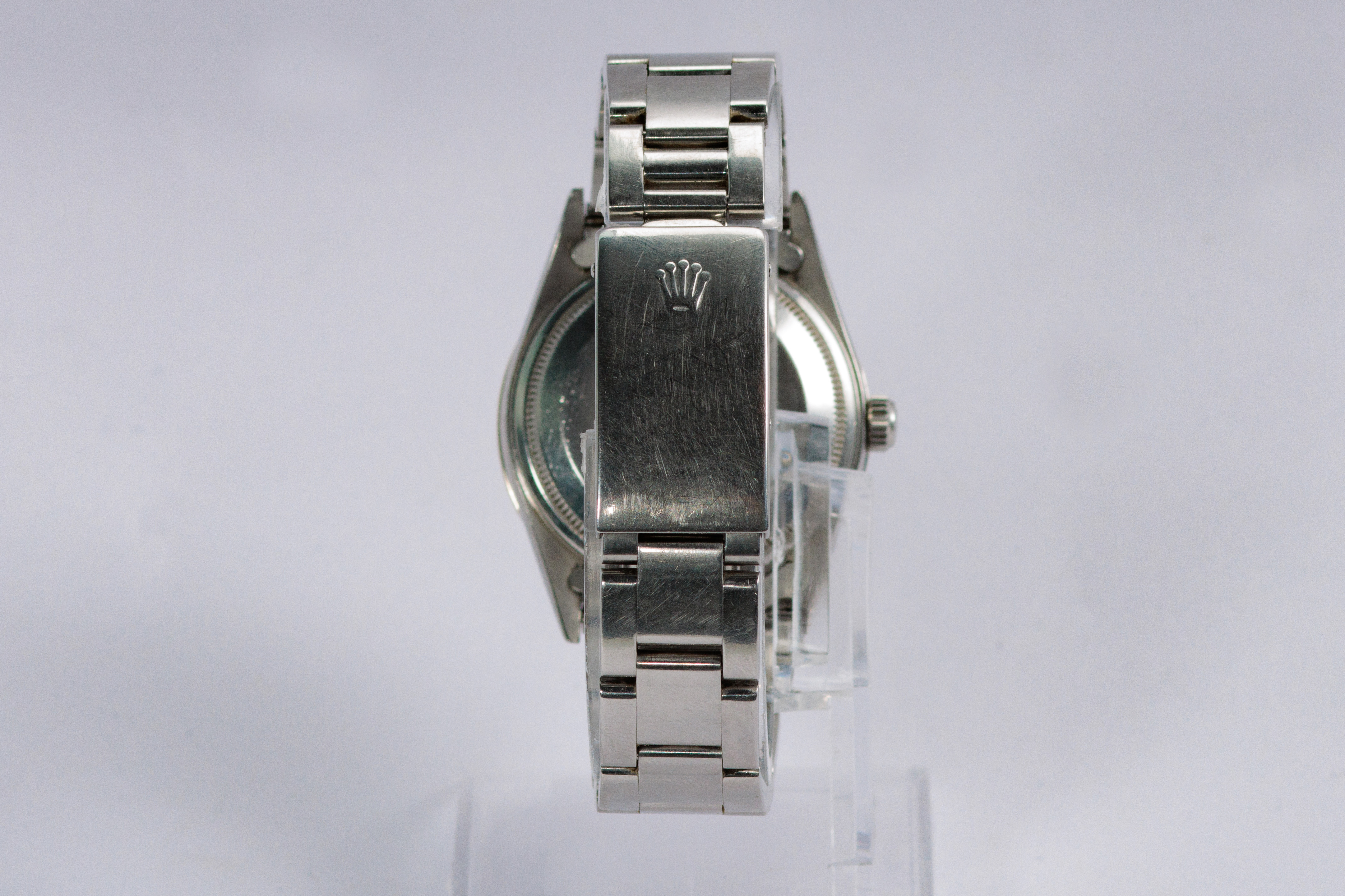 RELOJ: Marca Rolex, Date Just, automático, acero, carátula negra con 10 diamantes de… (lote 04), fotografía 3